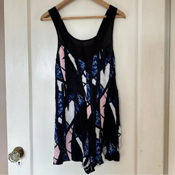 Pants - French Connection Abstract Print Short  Romper